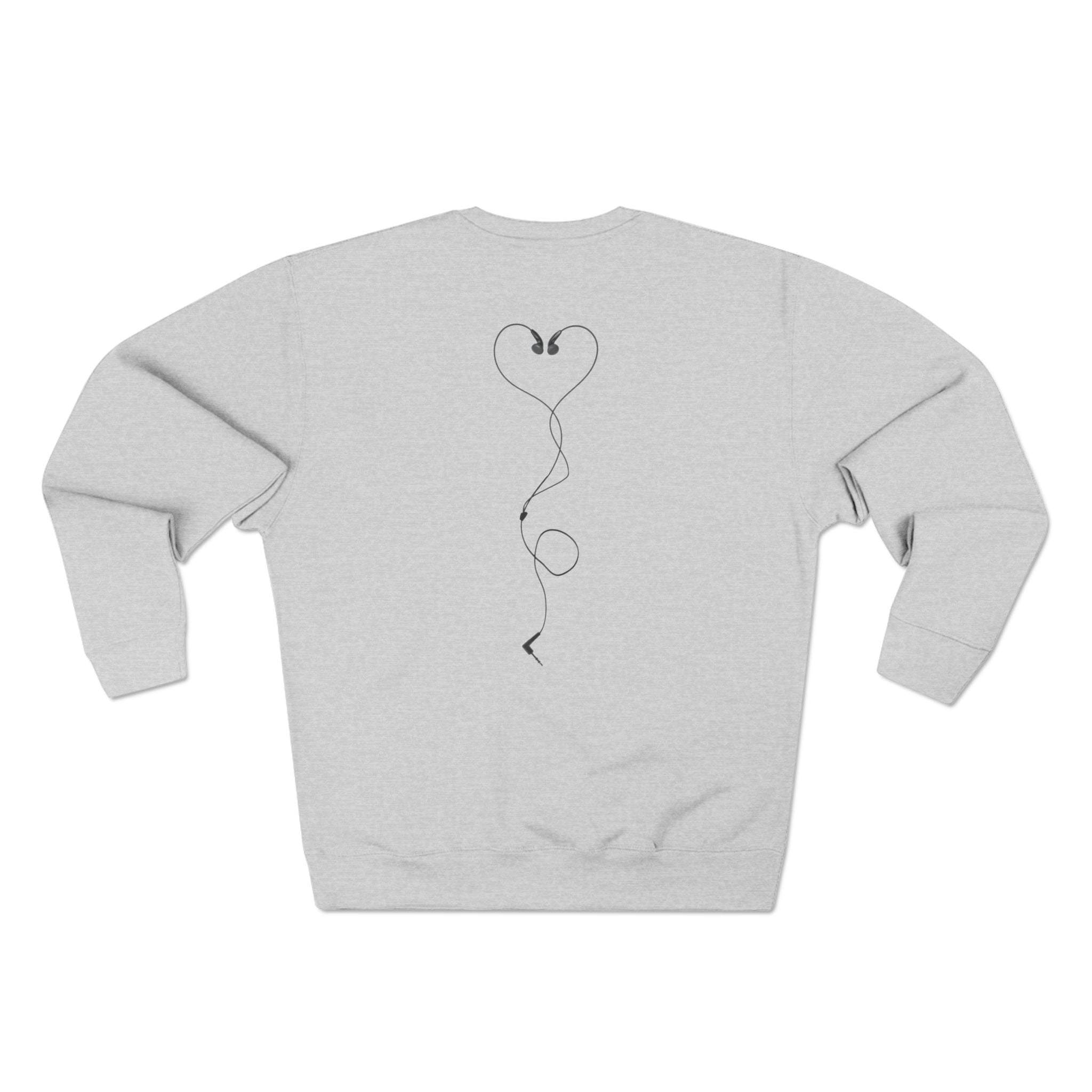 Record Player Crewneck Sweatshirt — Minimalist Turntable Design