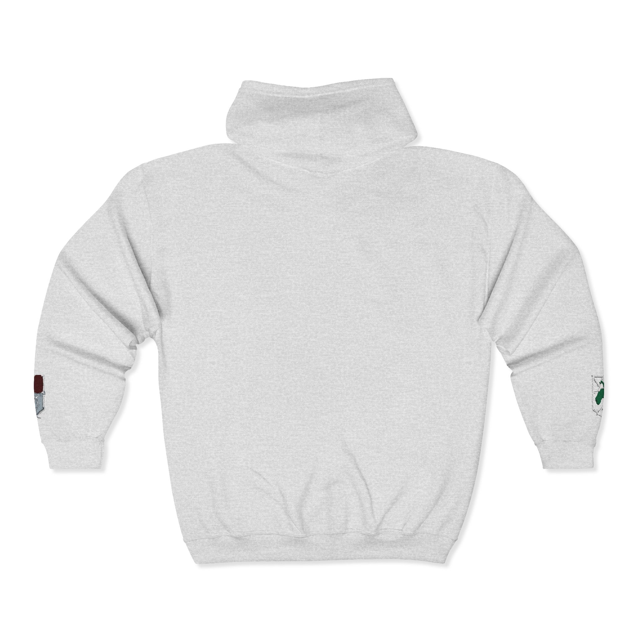 Skull & Crossbones Patch Zip Hoodie — Vintage Pirate Chest Design