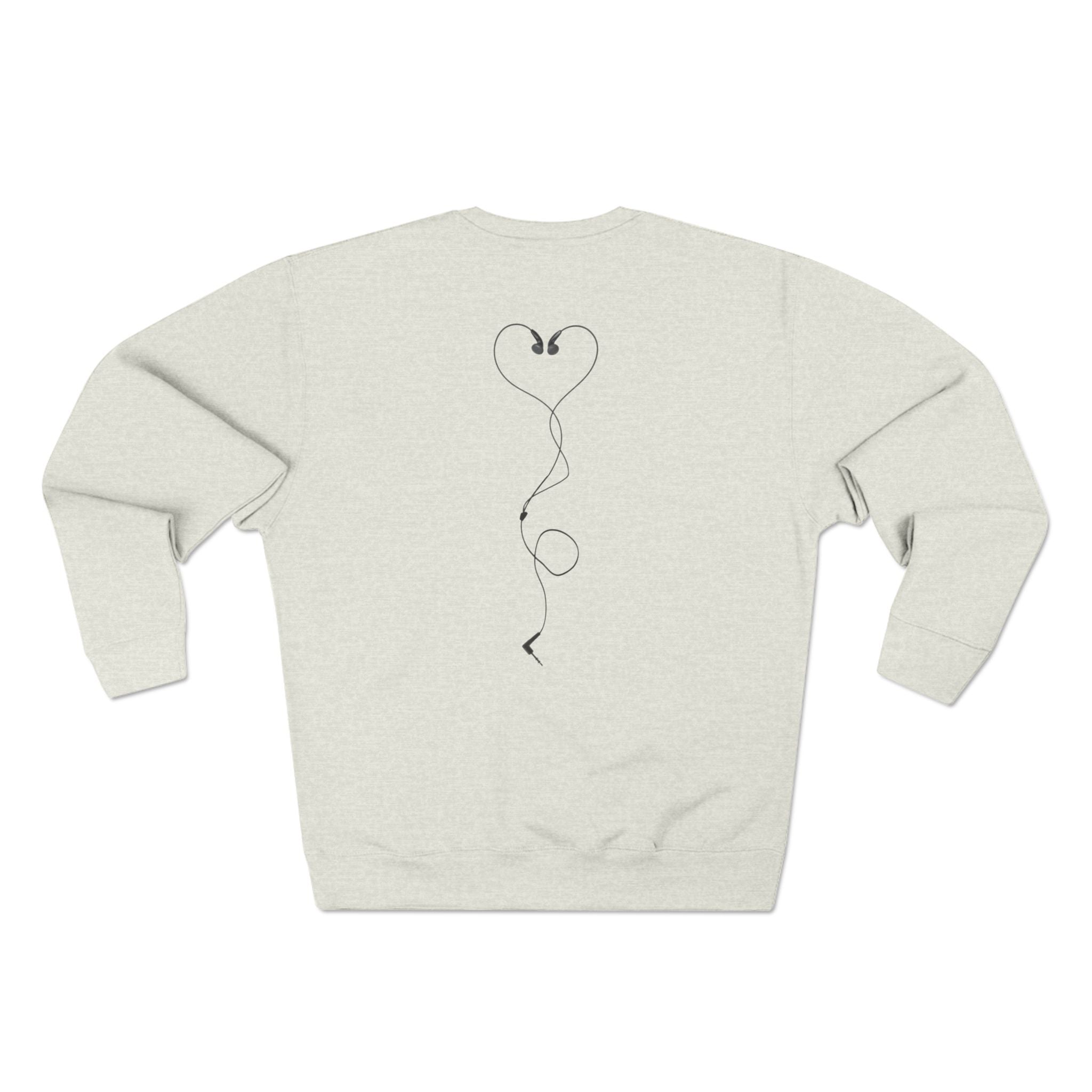 Record Player Crewneck Sweatshirt — Minimalist Turntable Design