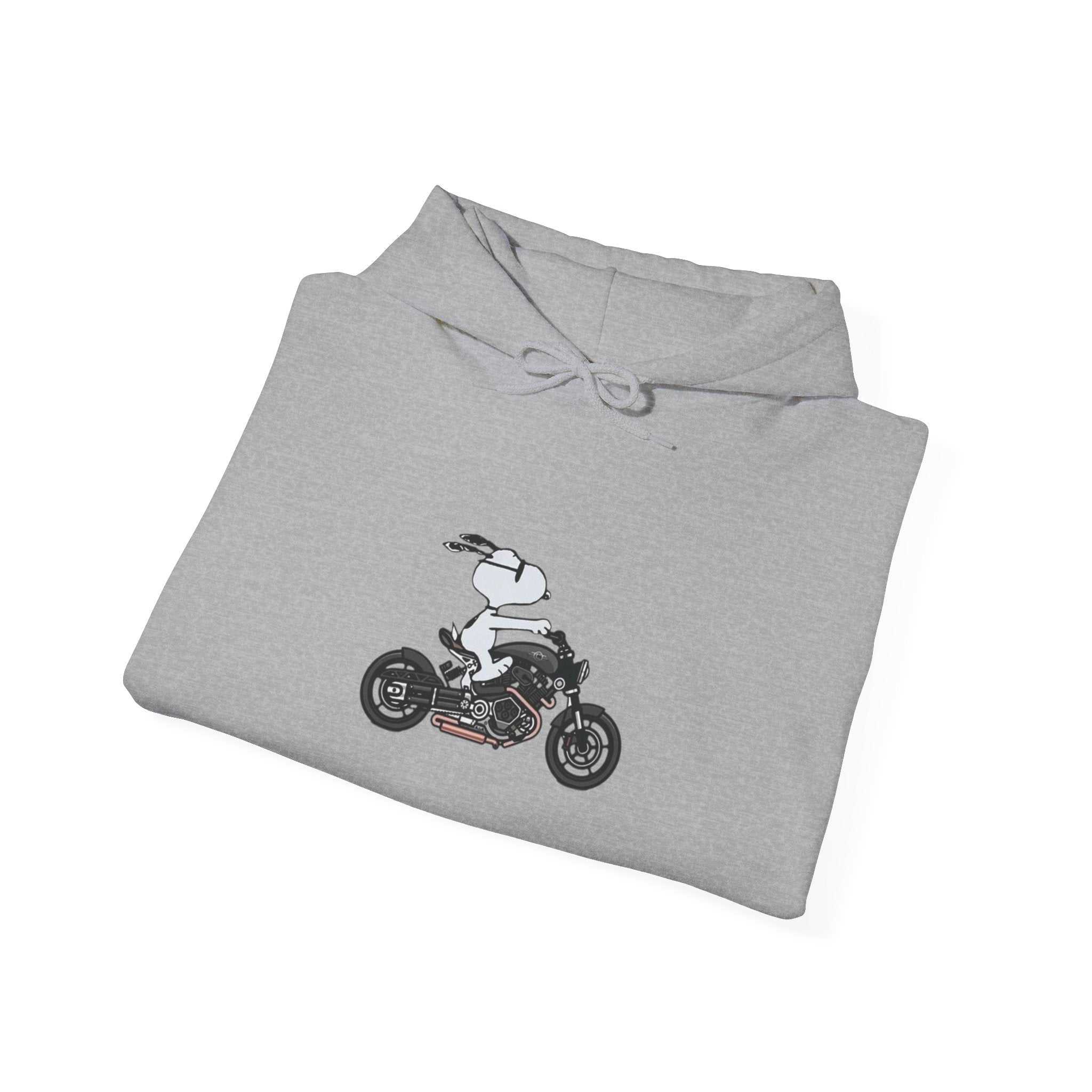 Motorcycle Rider Hoodie — Minimal Moto Graphic with “freedom” Sleeve Script
